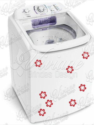 Adesivo de maquina de lavar kit com 28 flores flor 7 cm af03
