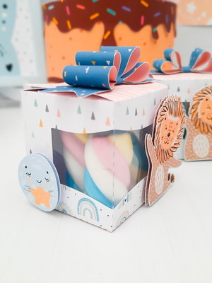 Caixa cubo com visor scandinavo