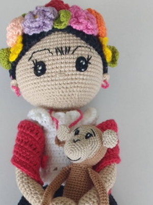 Frida kahlo com macaquinho