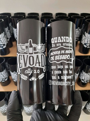 Copos long drink preto revoada
