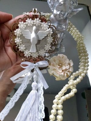 Pingente divino espírito santo/mandala batizado