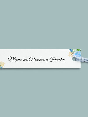 Tag com nome dos convidados verde