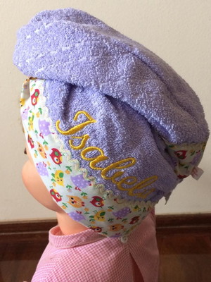 Toalha para cabelo personalizada infantil