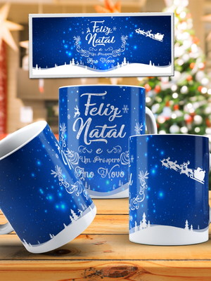 Lembrancinha caneca de polímero natal