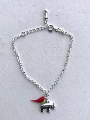 Pulseira de patuá folheada prata