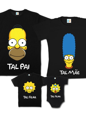 Kit família simpsons com 4