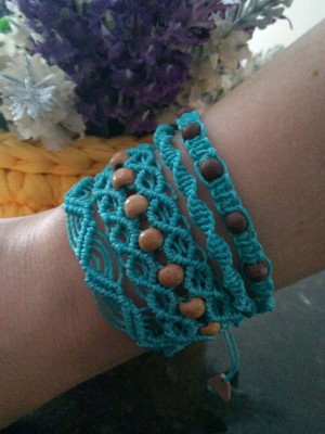 Pulseira em macramê