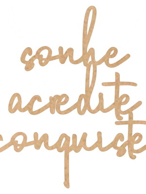 Aplique recorte laser palavras escritas frases mdf cru