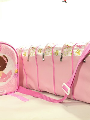 Bolsa creche /passeio 5 div. + mochila + lancheira térmica