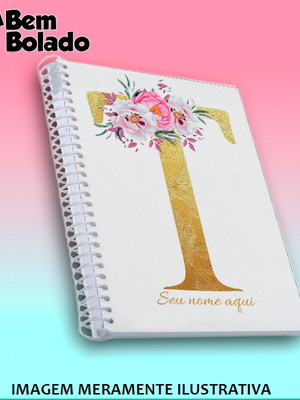 Agenda 2025 letra inicial do nome t personalizada com nome