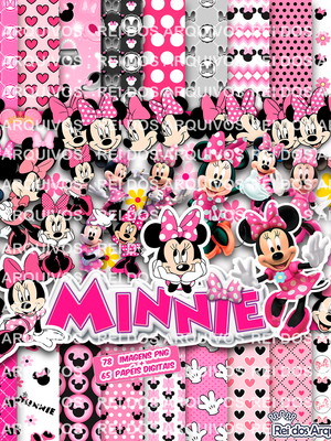 Kit digital minnie rosa