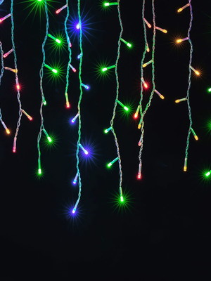 Pisca natal cascata 400l 8 funções 10m colorido 110v