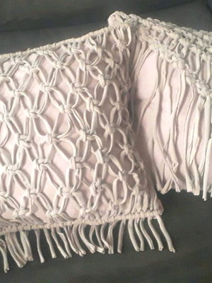 Capa de almofada macrame inteira