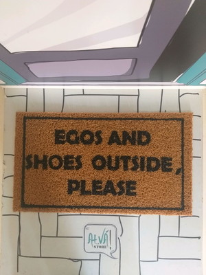 Capacho egos and shoes outside please 80x40cm