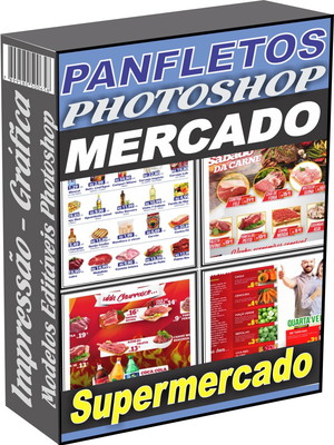220 artes panfleto mercado supermercado encarte p/ photoshop
