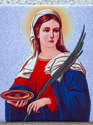 Azulejo personalizado de santa lúzia/lúcia