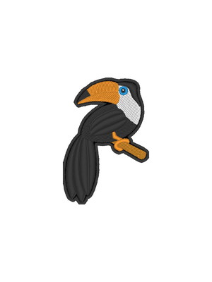 Patch bordado termocolante tucano