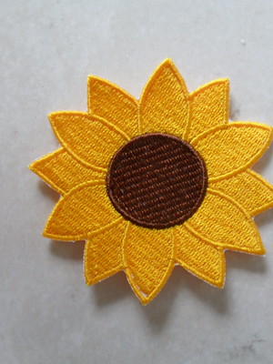 Patch bordado termocolante girassol
