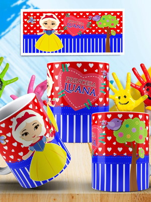 Lembrancinha caneca branca de neve modelo 2 sem foto