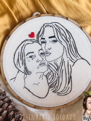 Bordado realista de fotografia personalizado