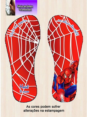 Chinelo homem aranha