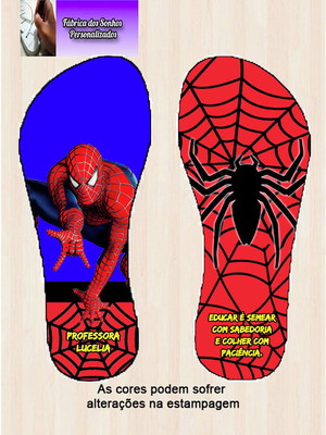 Chinelo homem aranha