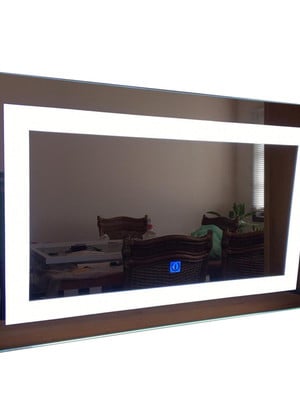 Espelho iluminação led 78,5 cm l x 49,5 a touch e controle