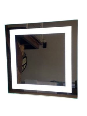 Espelho quadrado led com iluminação - 50cm x 50cm