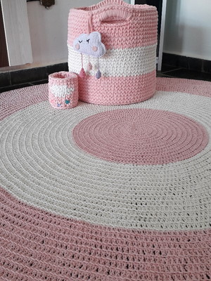 Cesto decorativos fio de malha