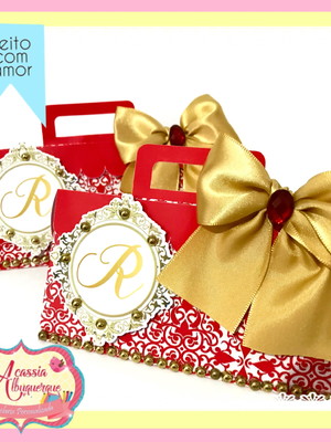 Personalizado vermelho com dourado