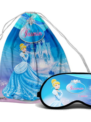 Kit festa cinderela mochilinha máscara lembrancinha