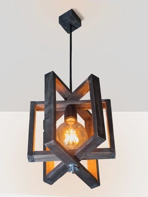Rubi luminária madeira led teto pendente lustre