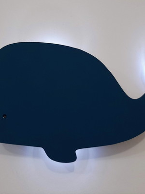Baleia com luz de led decoração bebe tema mar oceano praia