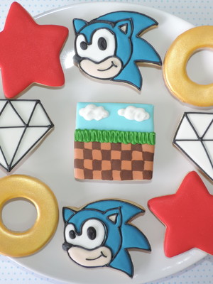 Biscoitos decorados sonic
