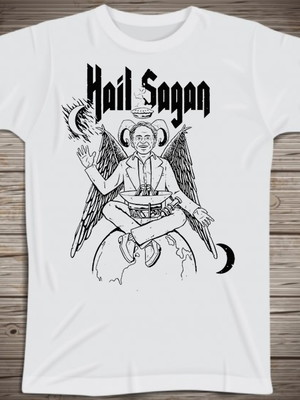 Camiseta hail sagan - pintura feita à mão!