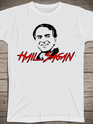 Camiseta carl sagan - hail sagan - pintura feita à mão!