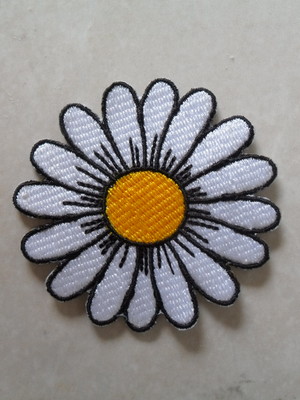 Patch bordado termocolante flor margarida