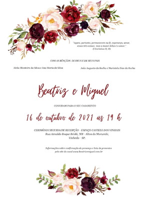 Convite de casamento digital