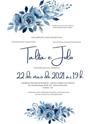 Convite de casamento digital