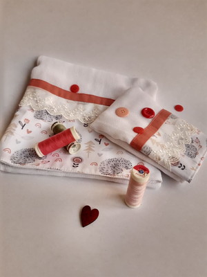 Kit fralda de ombro + fralda de boca