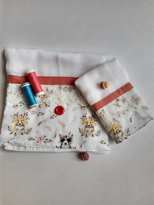 Kit fralda de ombro + fralda de boca
