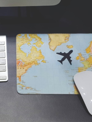 Mouse pad retangular -mapa azul