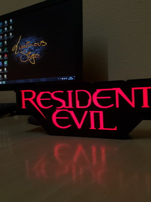 Luminária resident evil acrílico - gamer geek led
