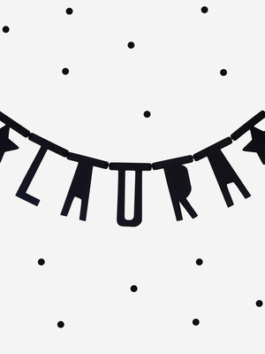 Letreiro de papel com nome - até 10 letras
