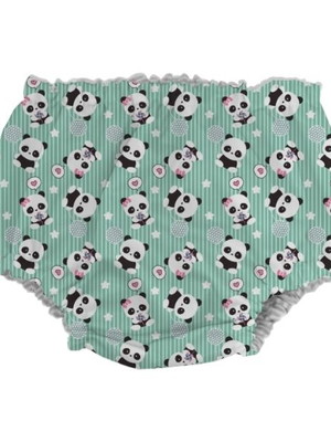 Tapa fralda bebê luxo - sy souto - panda fundo verde
