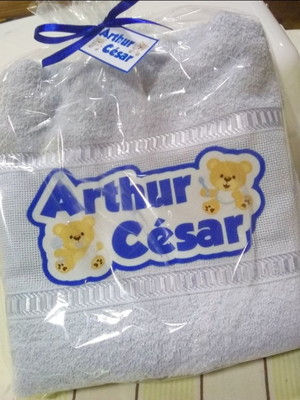 Toalha de banho bebê personalizada