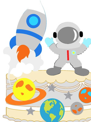 Kit com 5 arquivos de corte:04-astronauta topo (camadas)
