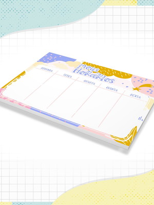 Planner de mesa semanal