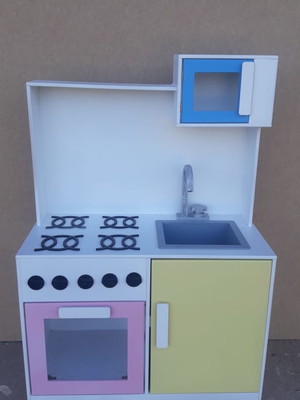 Cozinha infantil conjugada com microondas mdf