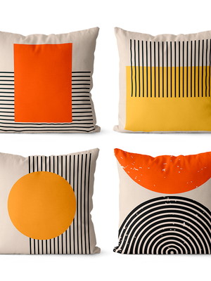 Kit 4 capas de almofada terroso